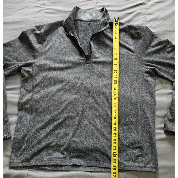 Greyson Men's Lightweight 1/4 Zip Mock Neck Herringbone Pullover L Performance - Picture 5 of 7